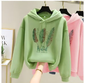 Hooded Feather Sweatshirt